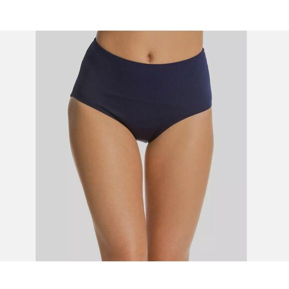 TYR Swim-Wear Women's Purple Active-Wear High-Waist Bikini Bottoms Size 16 Navy - Picture 1 of 5